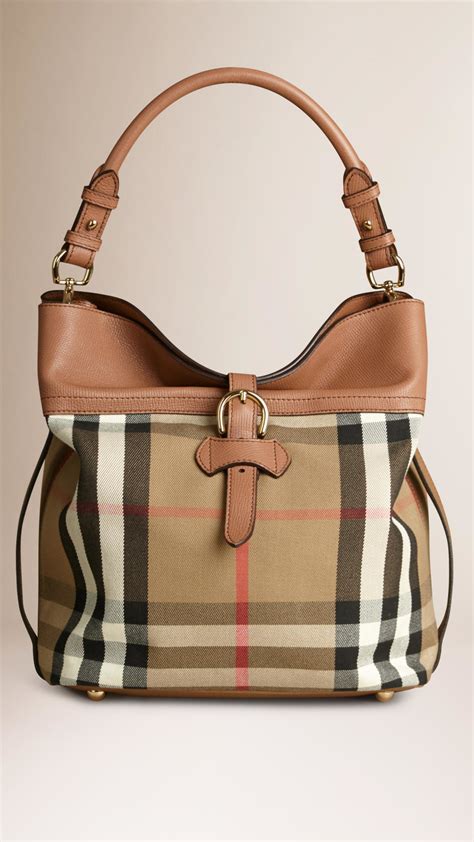 burberry bag medium check hobo|burberry shoulder bag vintage.